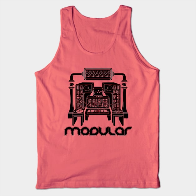 Modular Synthesizer Musician Tank Top by Mewzeek_T